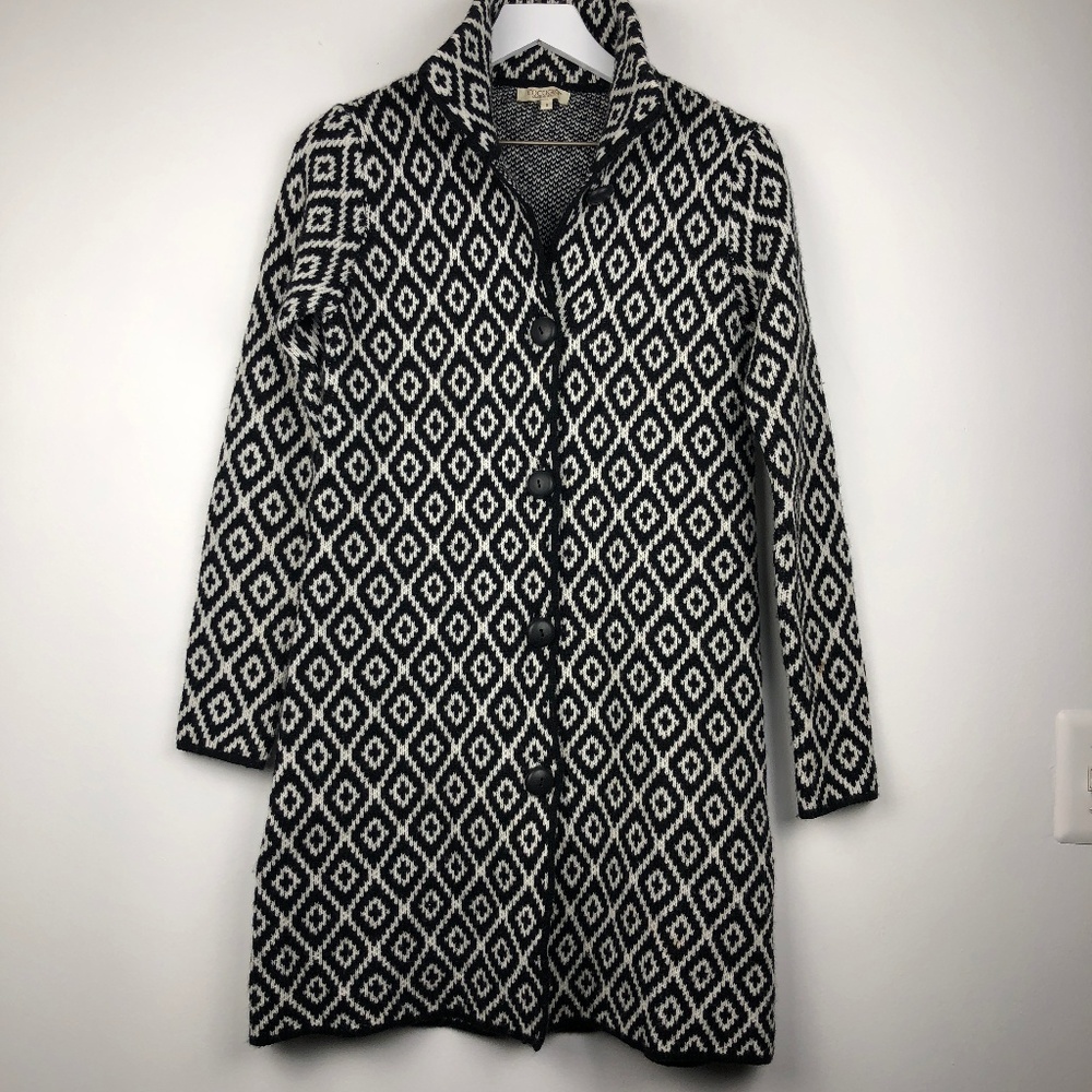 COCOGIO Wool Blend Cardigan Sweater